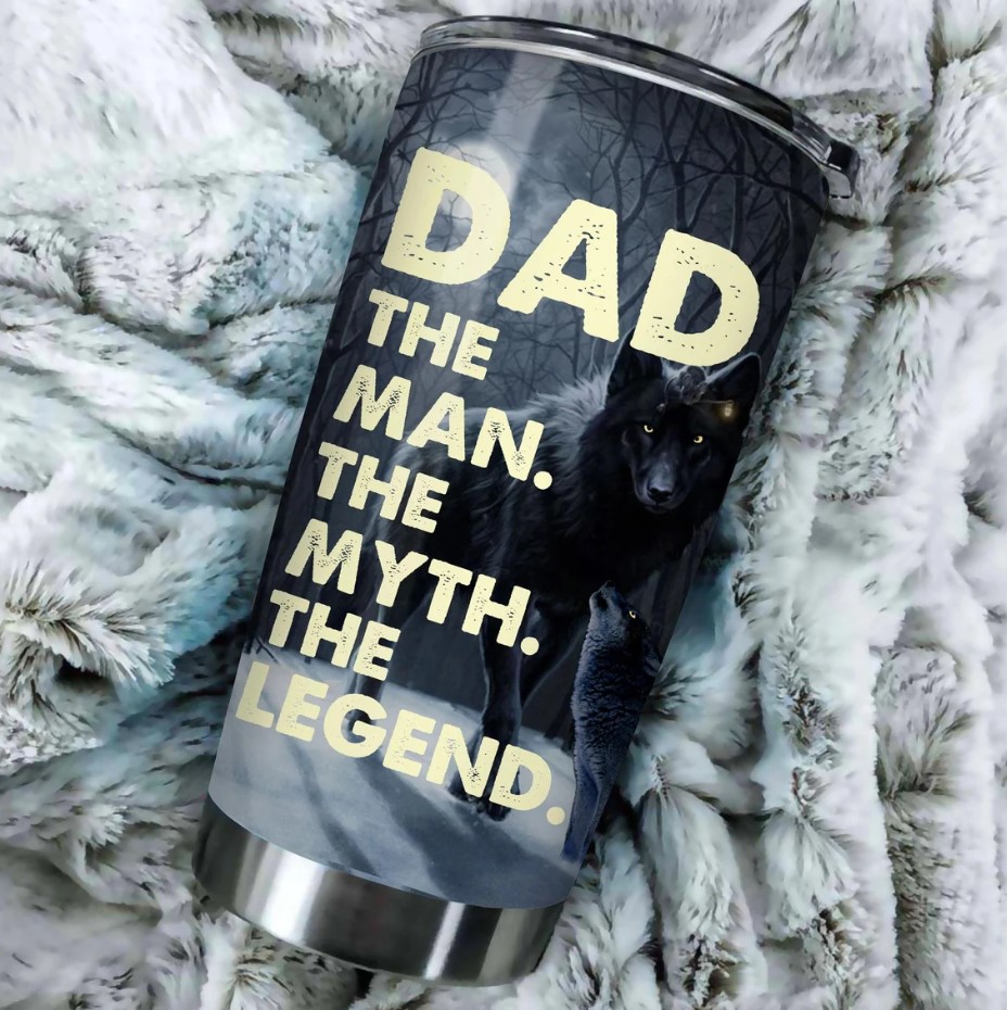 Personalized To My Dad Tumbler Wolf Dad And Daughter Matching Fathers Day Gift Fathers Love Cup Best Gift For Daddy From Kids